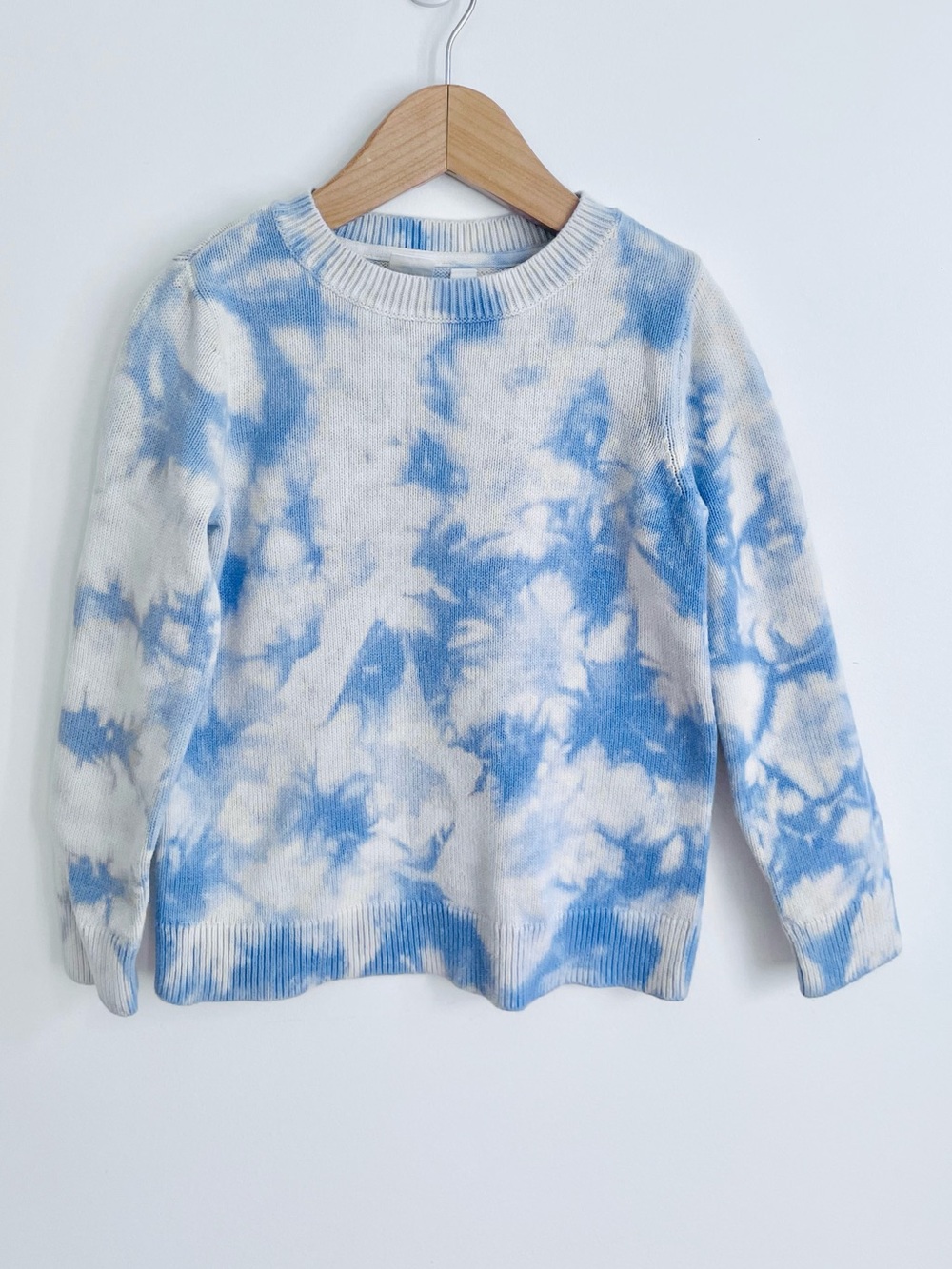 $8 💥Gap Cotton Knit Tie-Dyed Look Pullover Sweater, Mock Neck, Long Sleeves